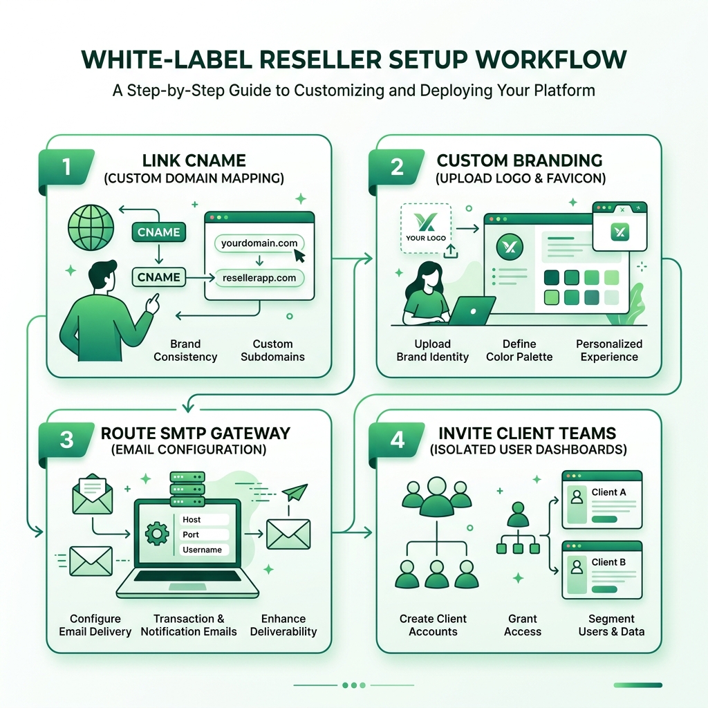 Agency White Label Setup Flowchart Diagram