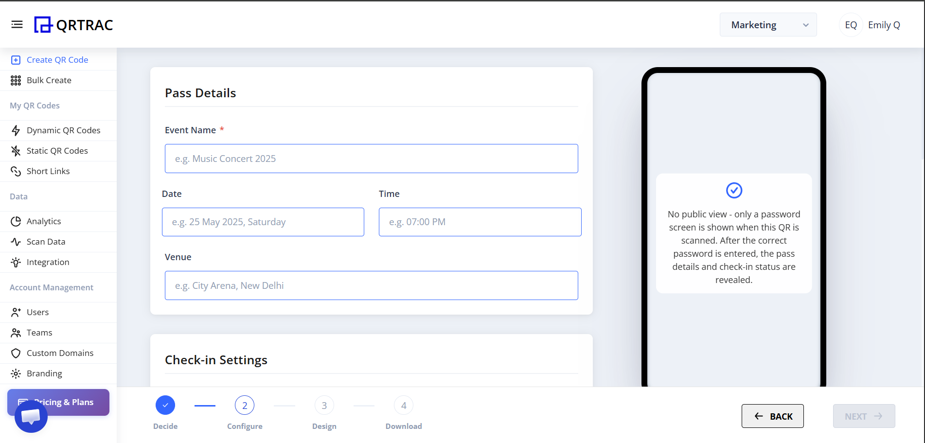 Pass Details Screen