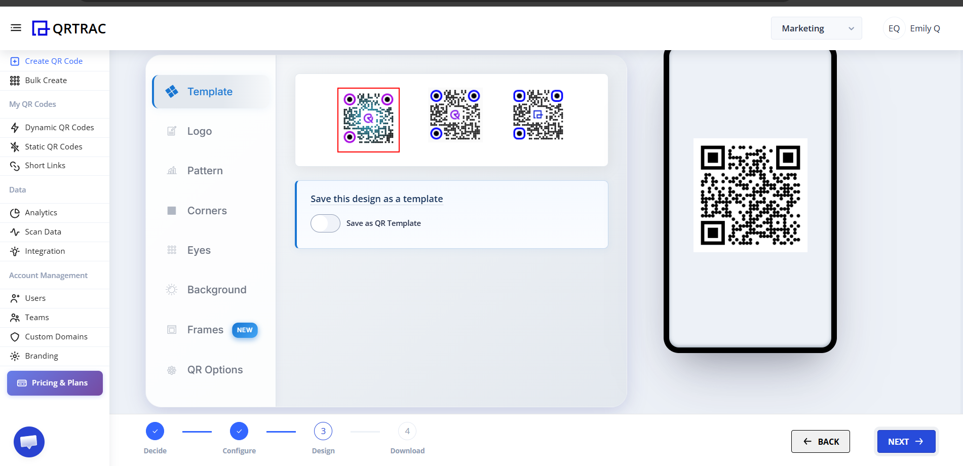 QR Code Design Options