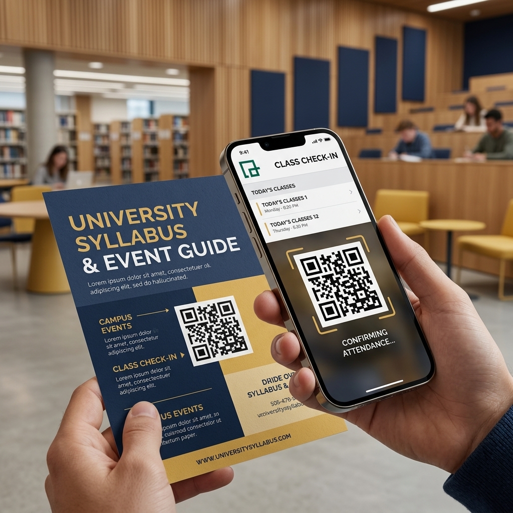 University Syllabus QR Code Mockup