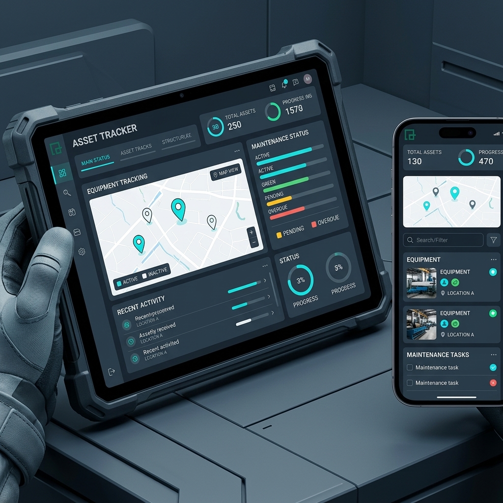 Industrial Asset Tracking Dashboard Mockup